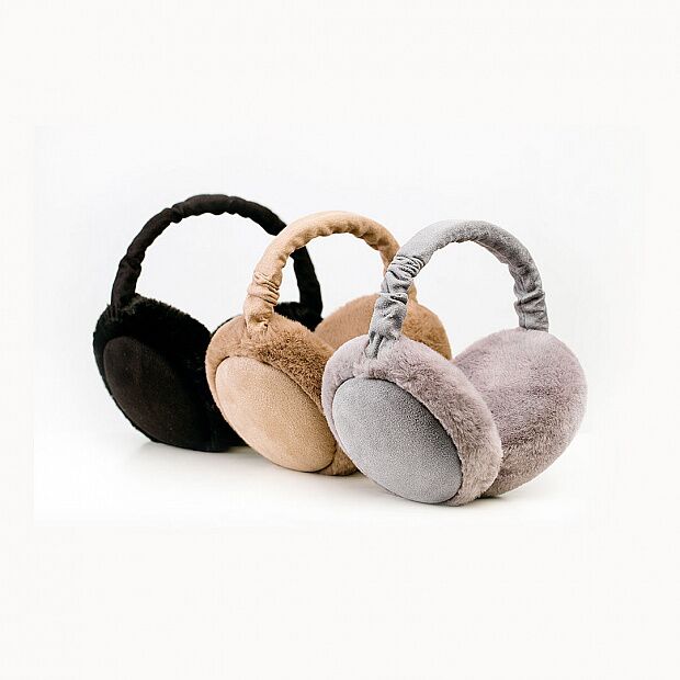 Friend Only Stylish Warm Velvet Adjustable Ear Bag (Brown) - 1