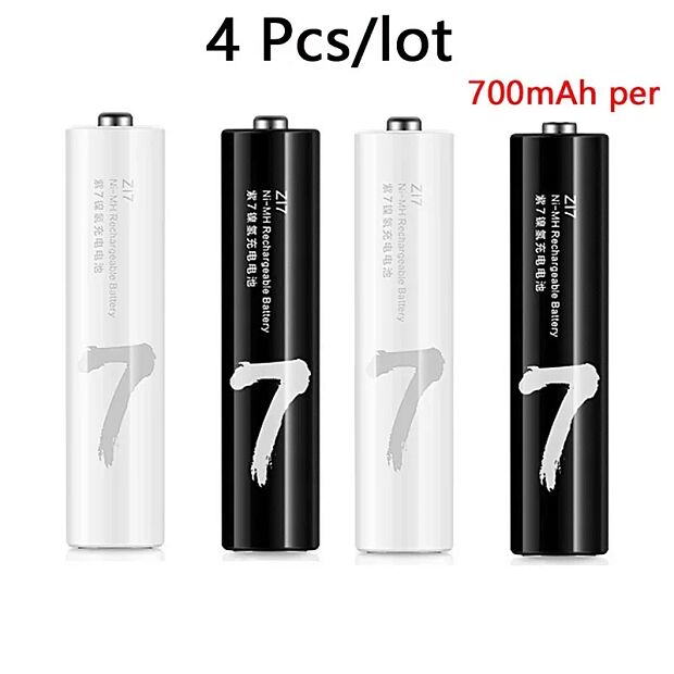 Аккумуляторные батарейки Xiaomi ZI7 Ni-MH AAA 4 pcs (White/Black)(Белый/Черный) - 2