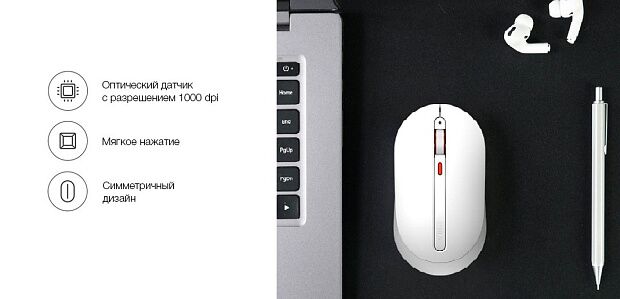 Компьютерная мышь MIIIW Rice Wireless Office Mouse (White/Белый) : отзывы и обзоры - 5