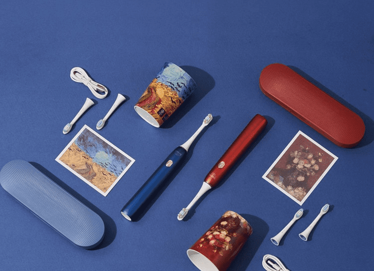 Состав комплекта зубной щетки Soocas X3U Van Gogh Museum Design Комплектация зубной щетки Soocas X3U Van Gogh Museum Design