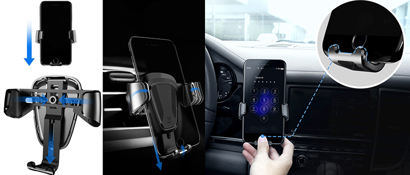 Автомобильный держатель Baseus Gravity Car Mount (Metal Type) Baseus Gravity Car Mount