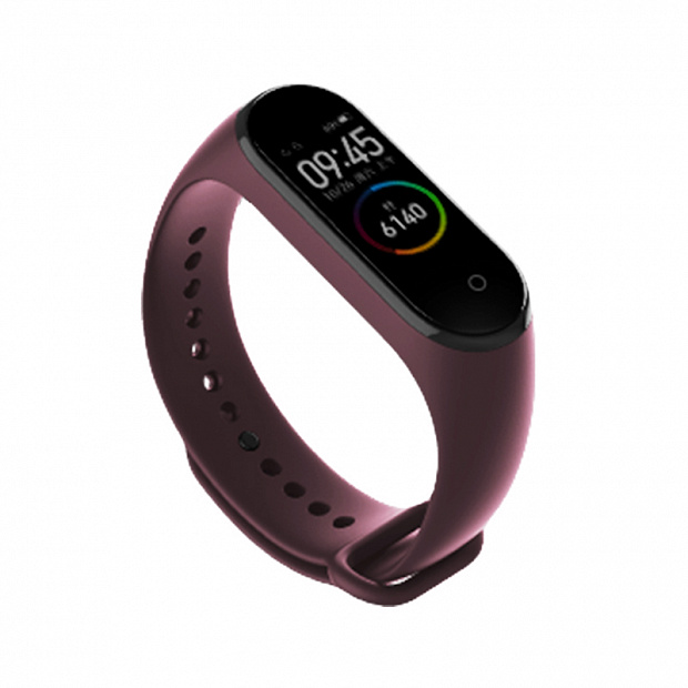 Ремешок силиконовый для Xiaomi Mi Band 3 / 4 (Vinous/Бордовый)